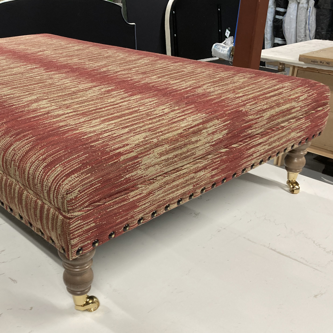 zoffany Large long thin fabric footstool