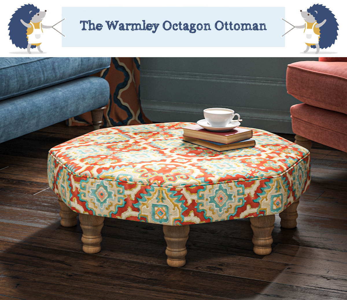 bespoke octagonal ottoman